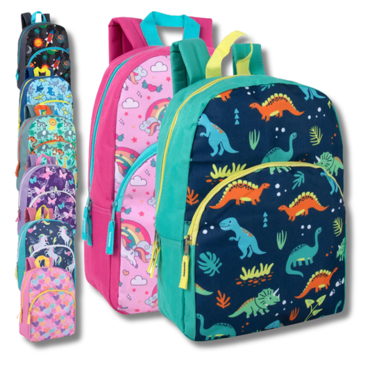 Character Backpacks For Back To School Kids- 15"