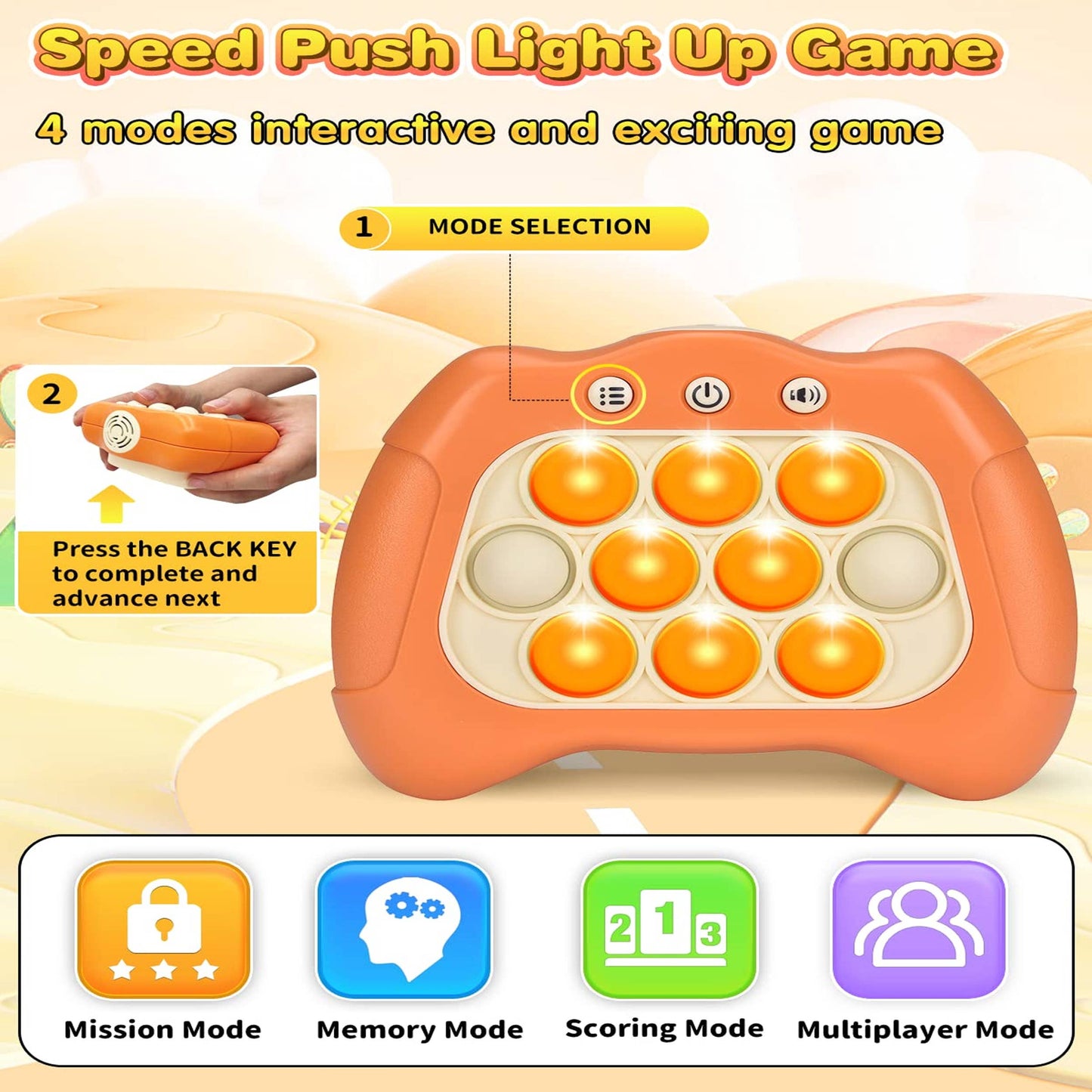 Educational Stress Pop It Fidget Kids Toy