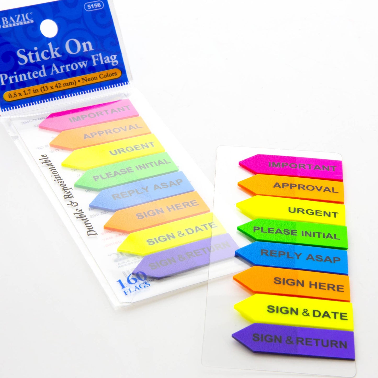 Flags Printed Arrow 0.5" X 1.7" 20 Ct. (8/Pack): 24