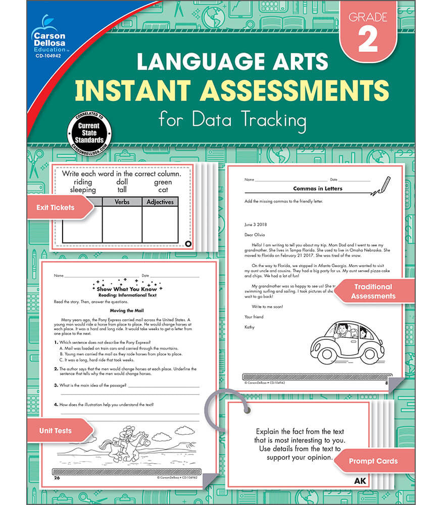 Language Arts Instant Assessments for Data Tracking Resource Book Grade 2