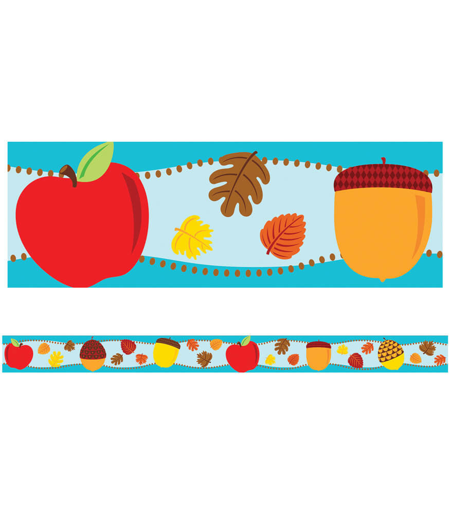 Apples & Acorns Straight Bulletin Board Borders