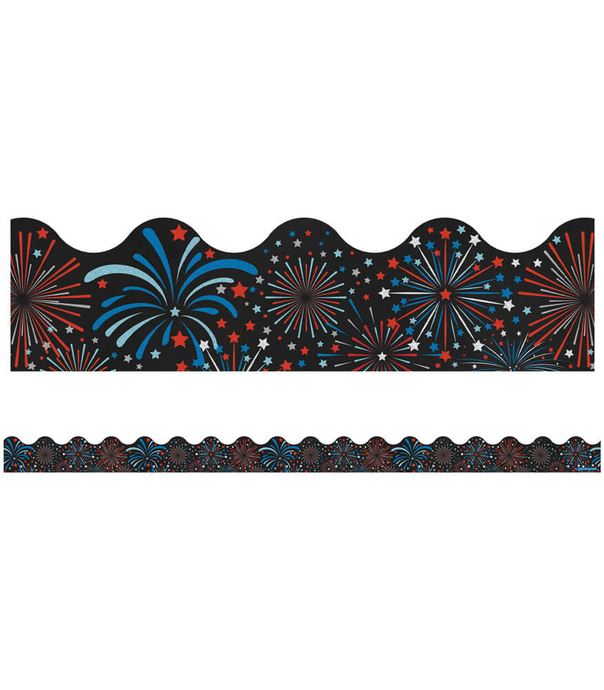 Fireworks Scalloped Bulletin Board Borders