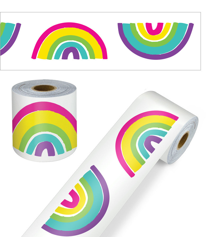 65' Rainbows Rolled Straight Bulletin Board Borders