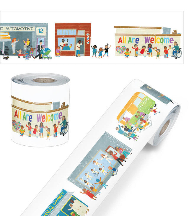 65' All Are Neighbors Rolled Straight Bulletin Board Borders