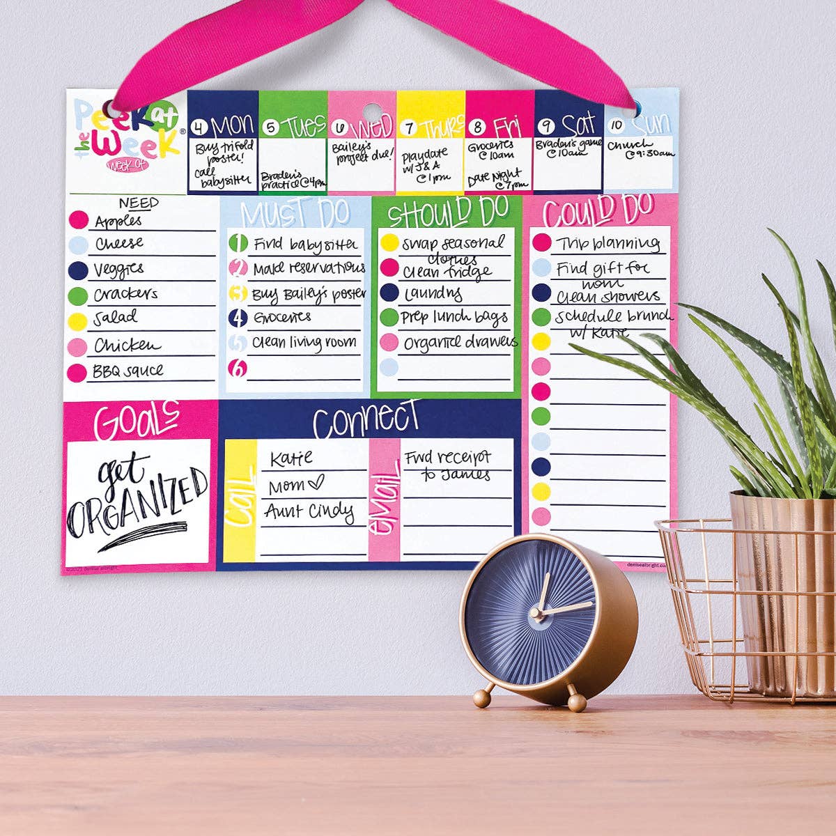 Peek at the Week® Weekly Planner Pad | Open Stock: All Bright & Cheery