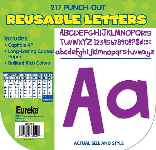 Sharp Bunch Purple 217 Punch Out Deco Reusable Letters