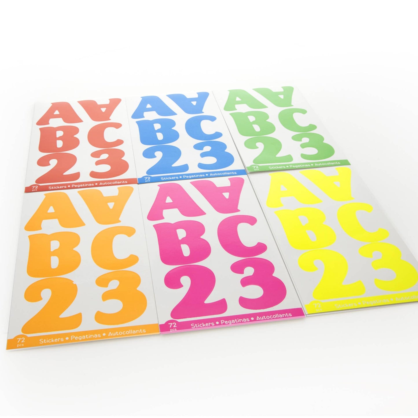 Alphabet & Number 2" Fluorescent Color (10 SHEETS): 24