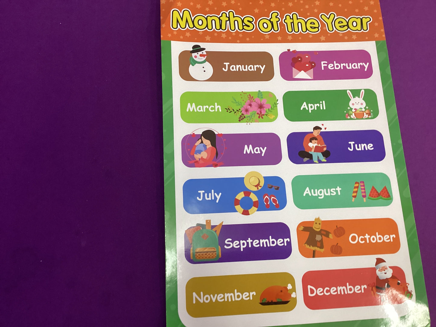 Months of The Year Small Poster