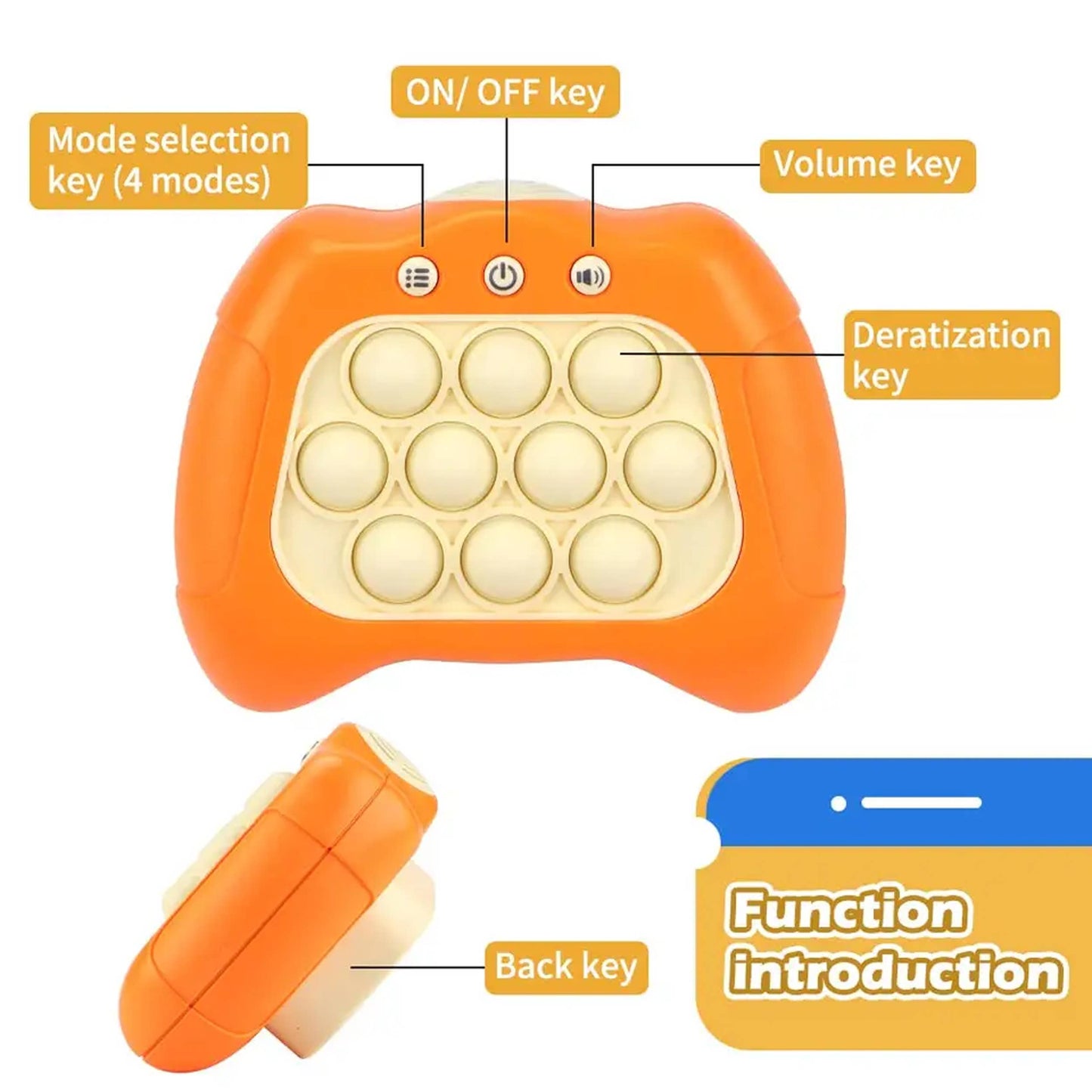Educational Stress Pop It Fidget Kids Toy