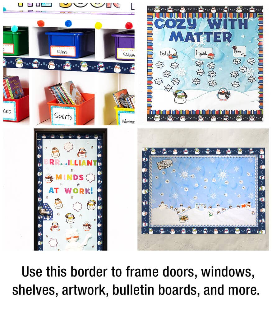 Winter Fun Straight Bulletin Board Borders