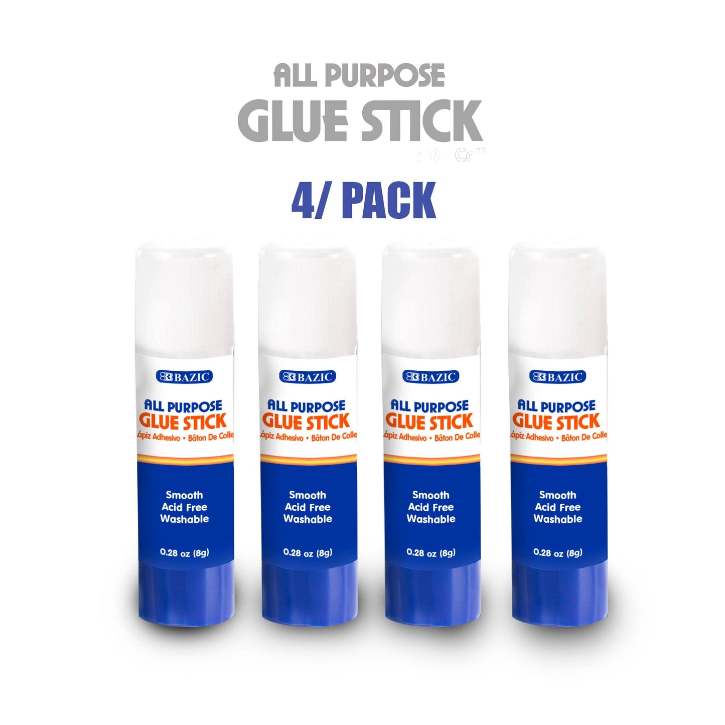Glue Stick Premium 0.28 oz (8g)(4/Pack): 24