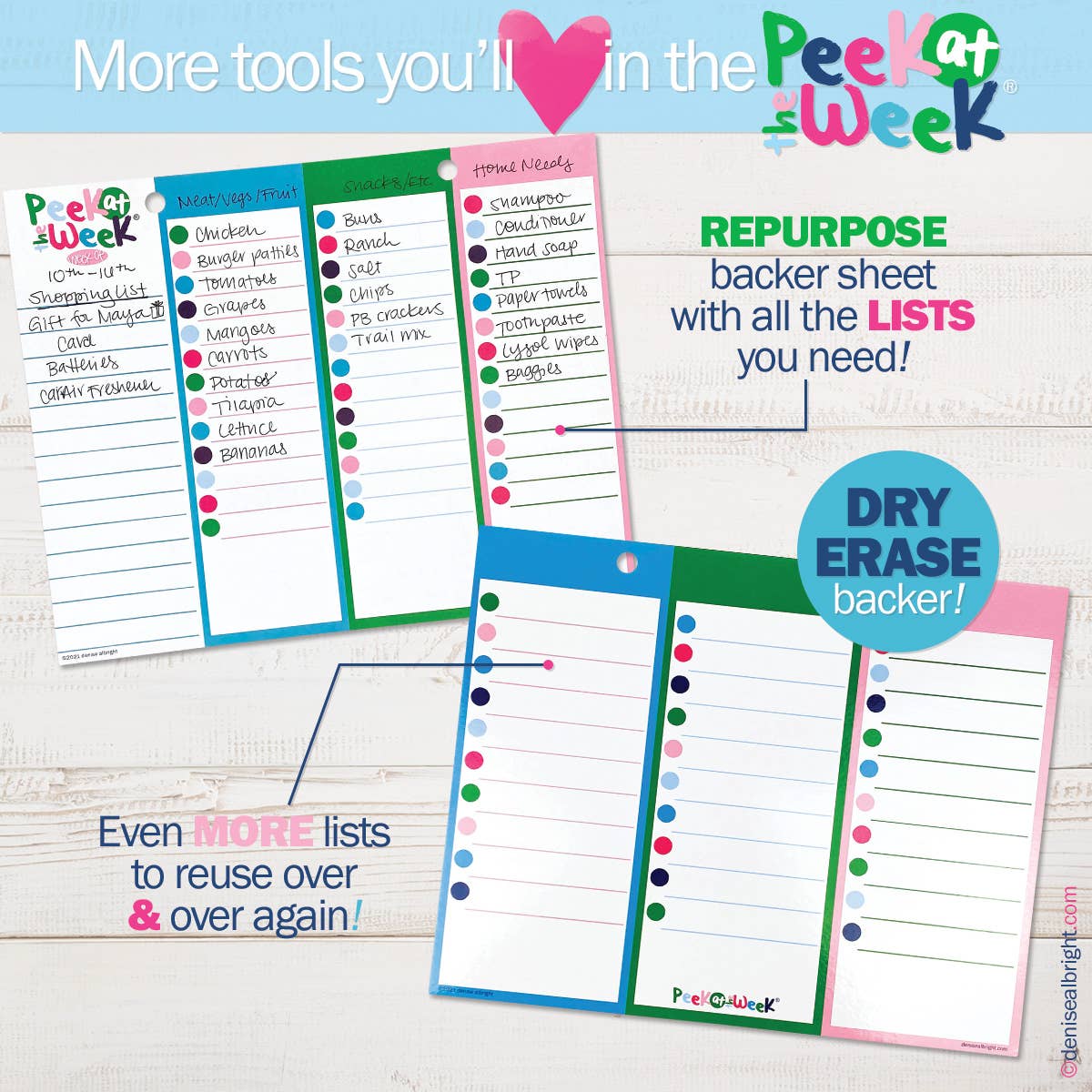 Peek at the Week® Weekly Planner Pad | Open Stock: All Bright & Cheery