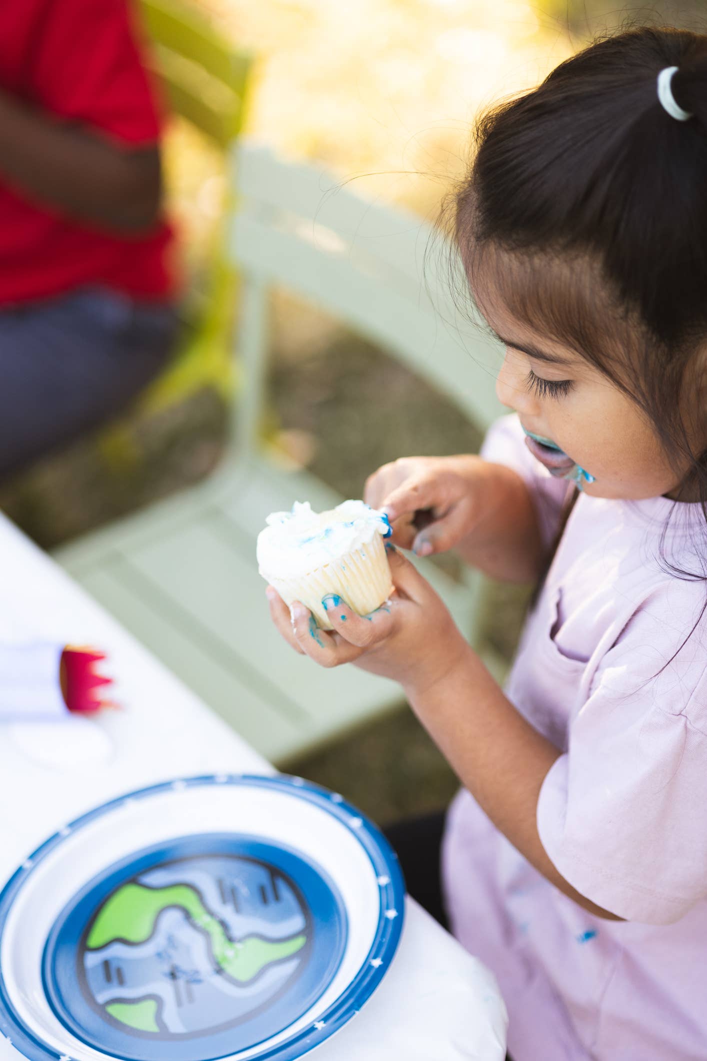4-Piece Plate Melamine Space Theme Plate Set
