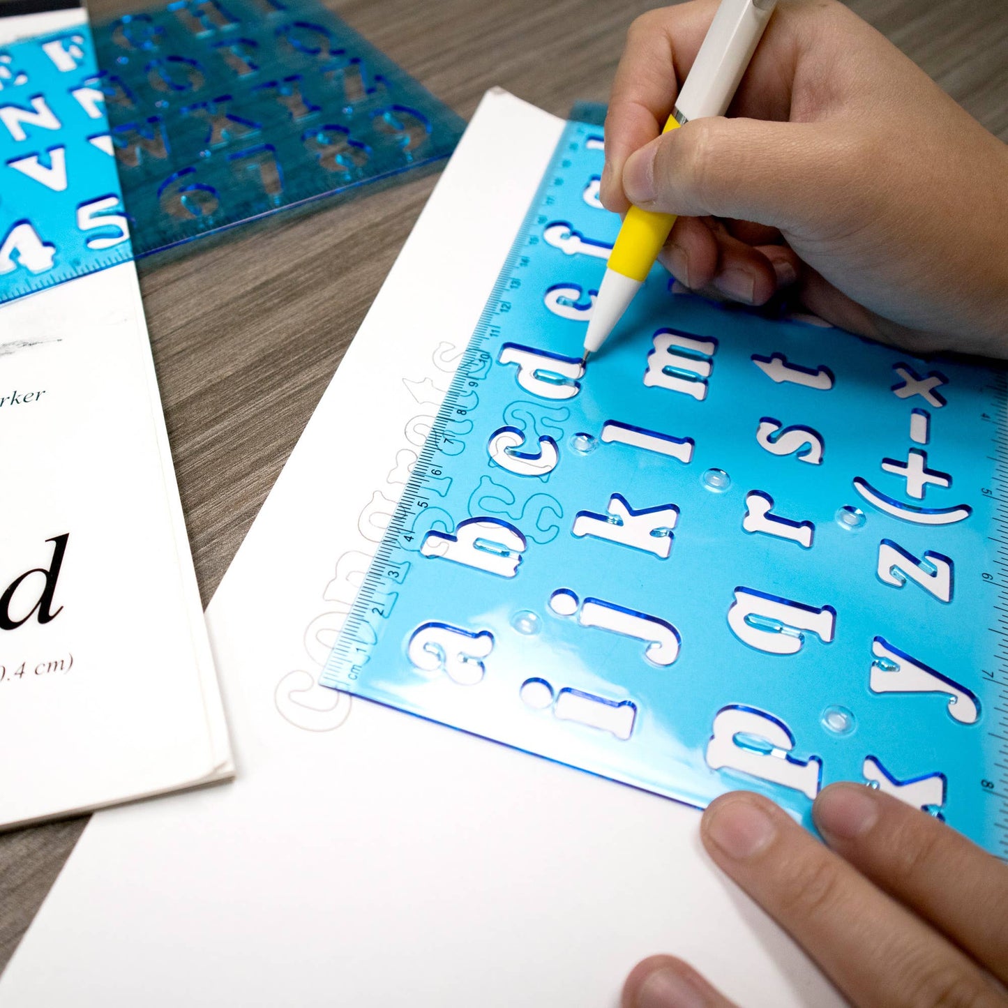 20mm Size Lettering Stencil Ruler Sets (2/Pack): 24