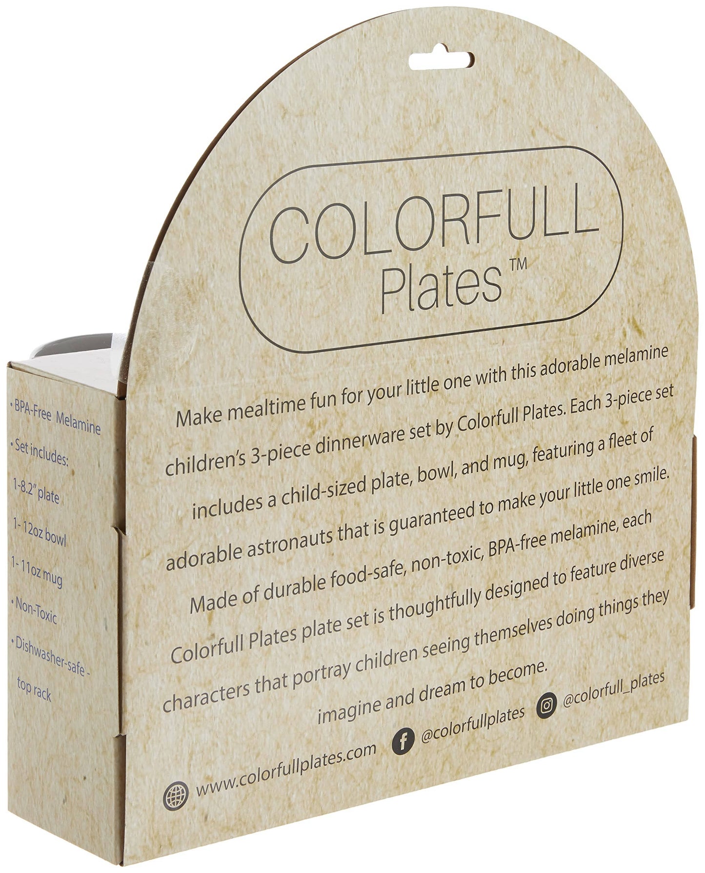 3-piece Melamine Space Theme Mealtime Set