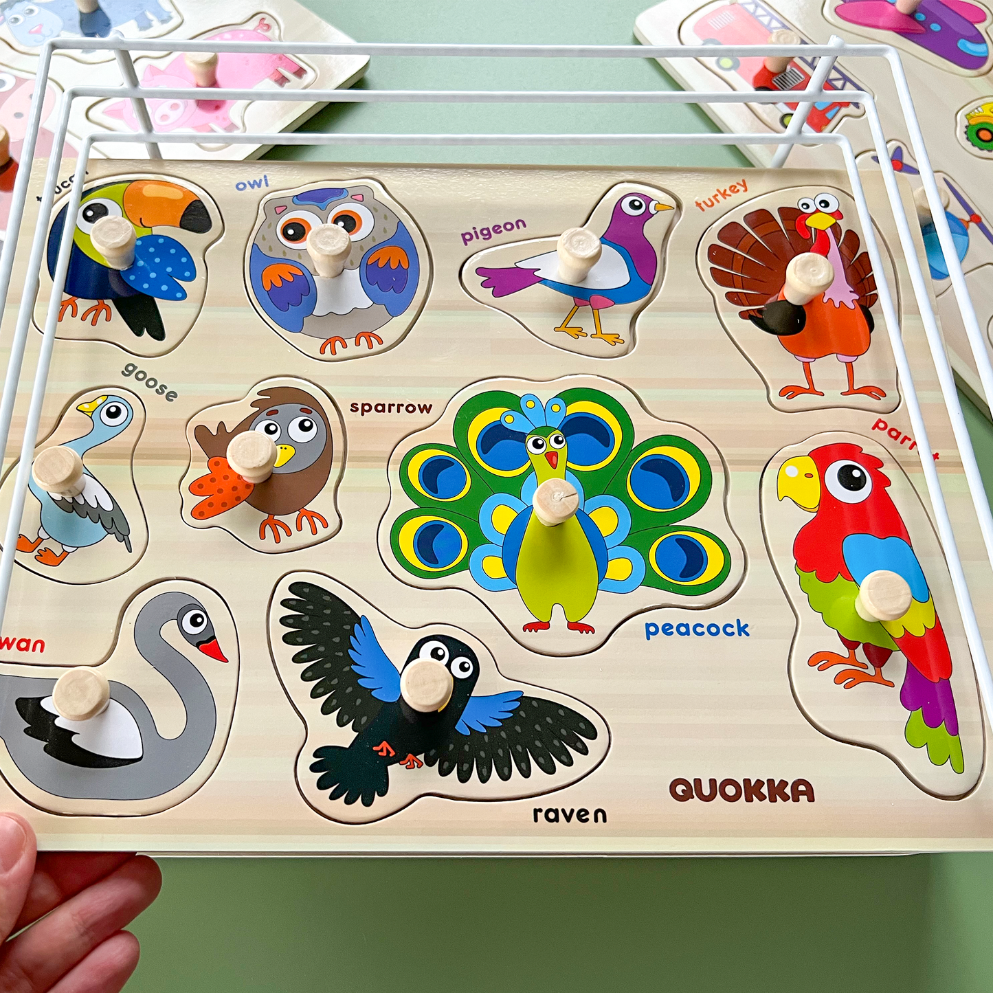 6xSET Wooden Puzzles for Toddlers |ABC, Numbers, Animals
