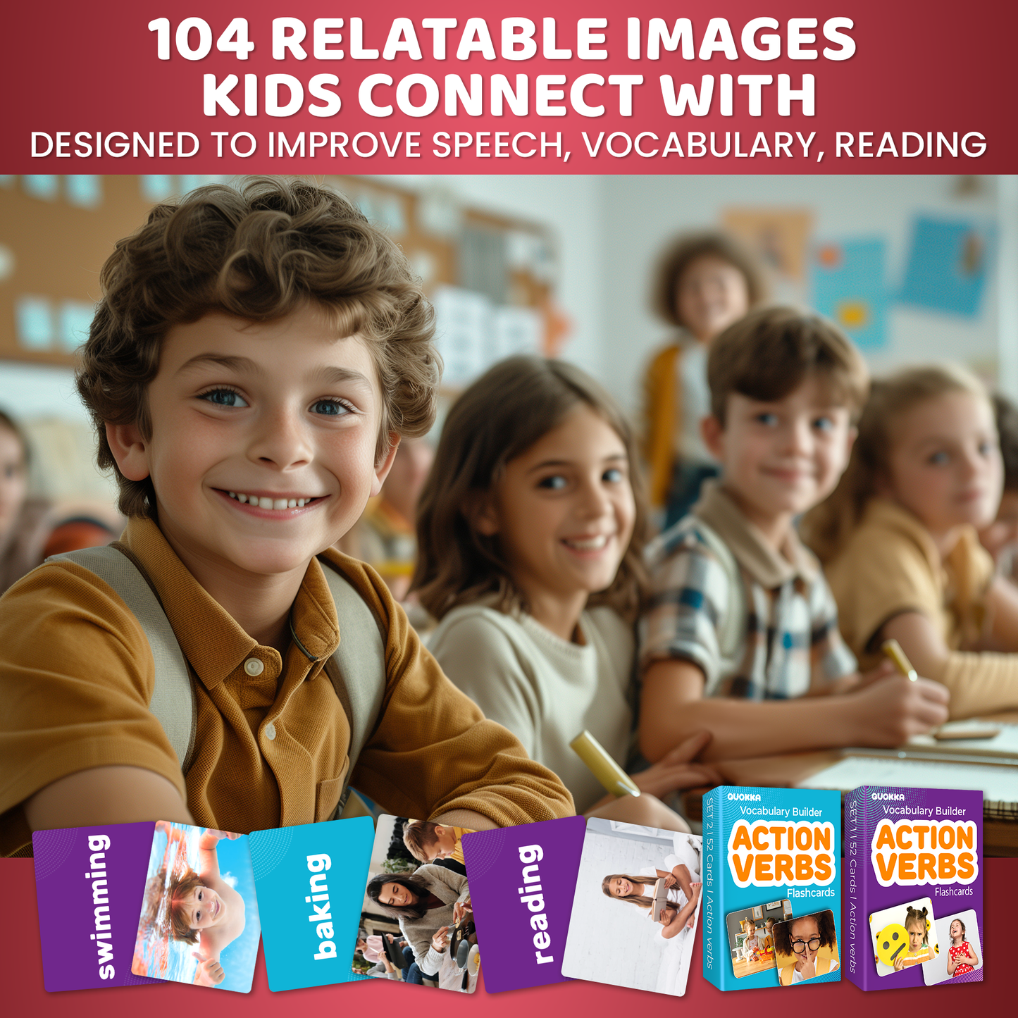 Flash Cards Age 4+ for Speech Therapy | Action Verbs