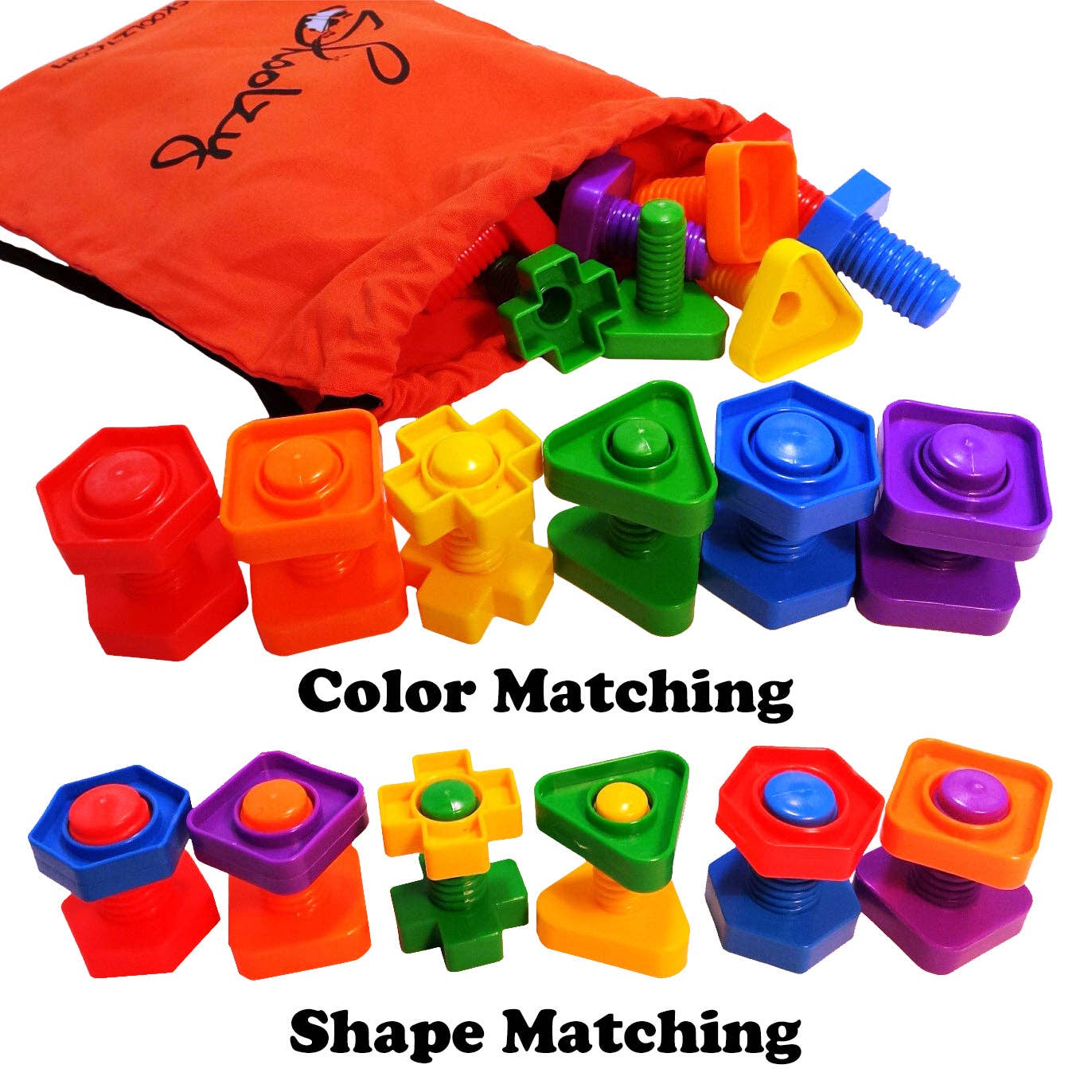 Fine Motor Nuts and Bolts Sensory Fidget Toys for Kids