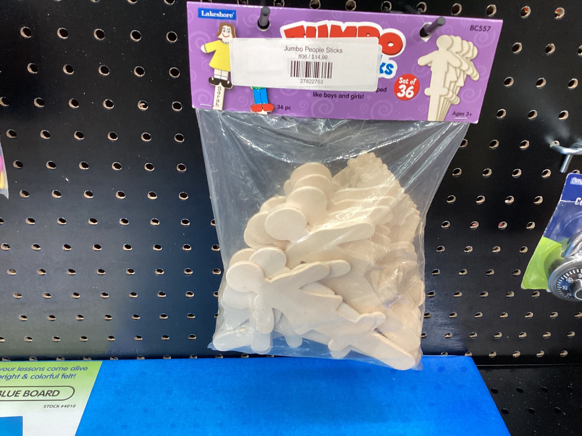 Pack of Jumbo People Sticks with packaging on a white background