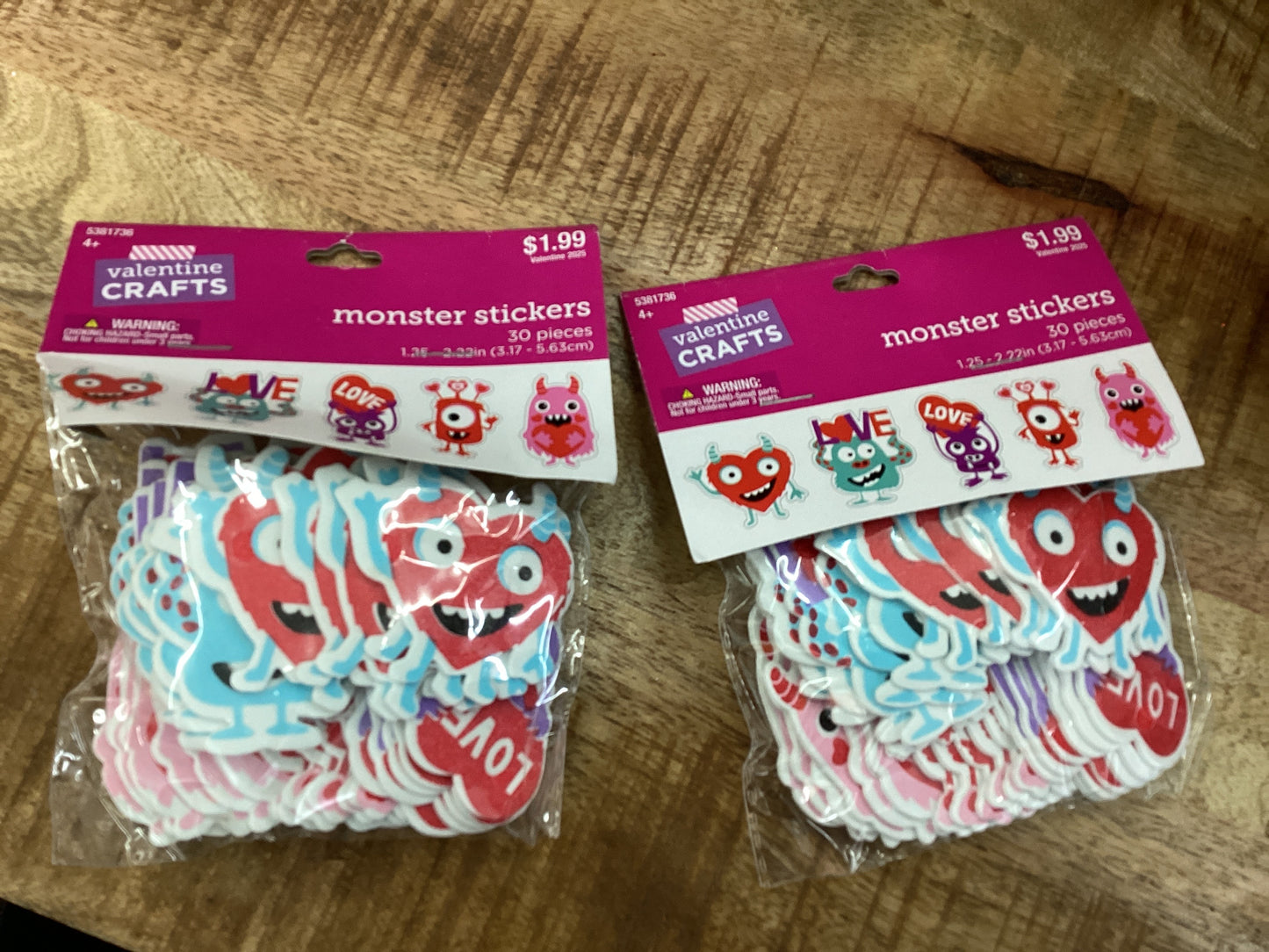 Valentine Monster Stickers