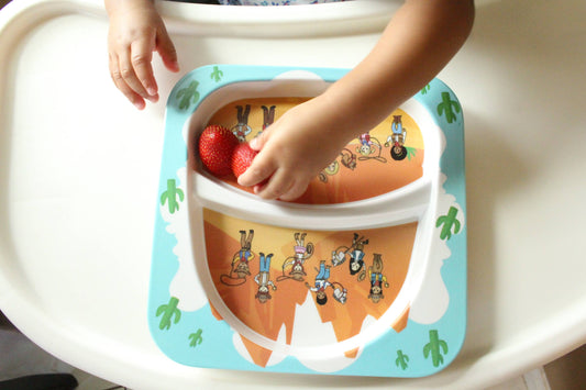 5-piece Bamboo Dinnerware Gift Set- Western Theme