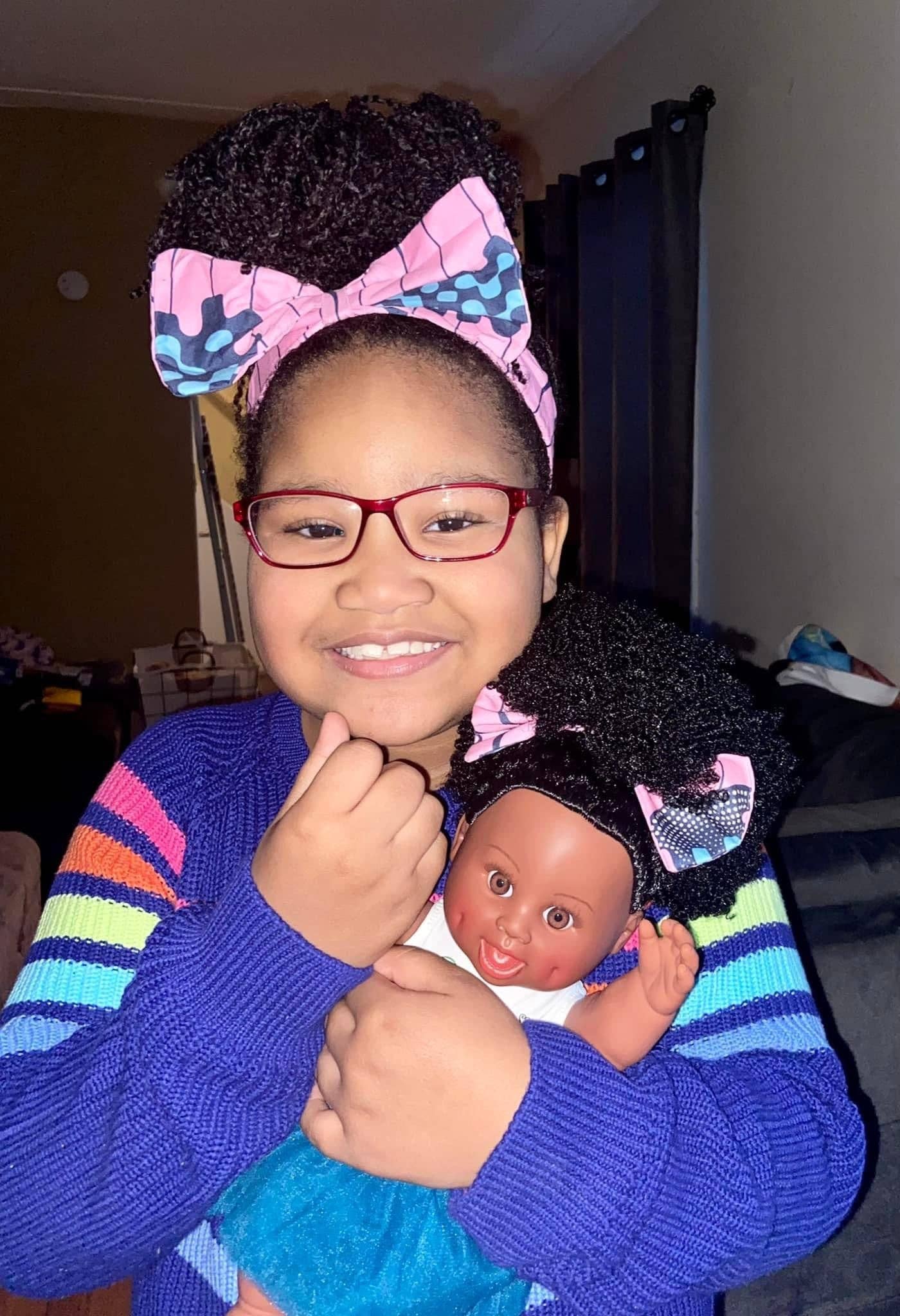 Positively Puffy BeeBlack Baby Doll Natural Curly Hair