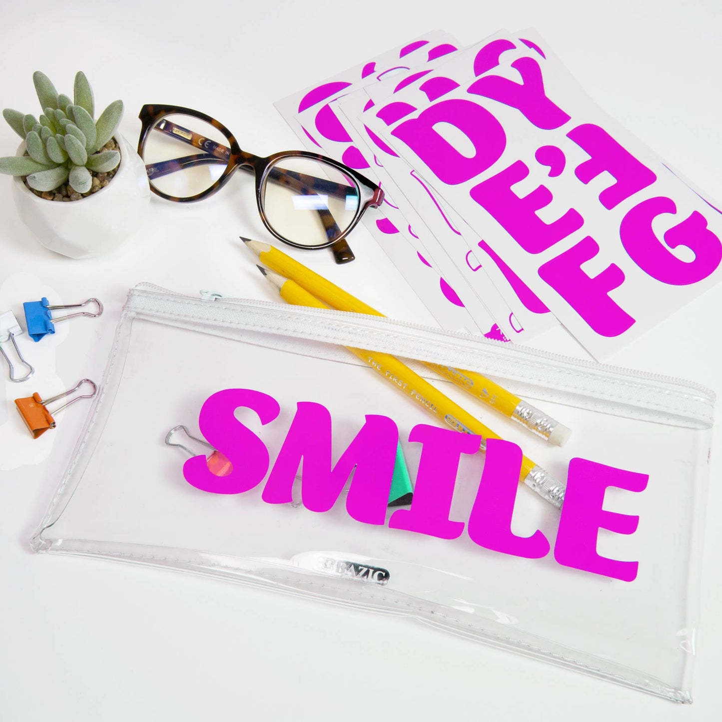 Alphabet & Number 2" Fluorescent Color (10 SHEETS): 24