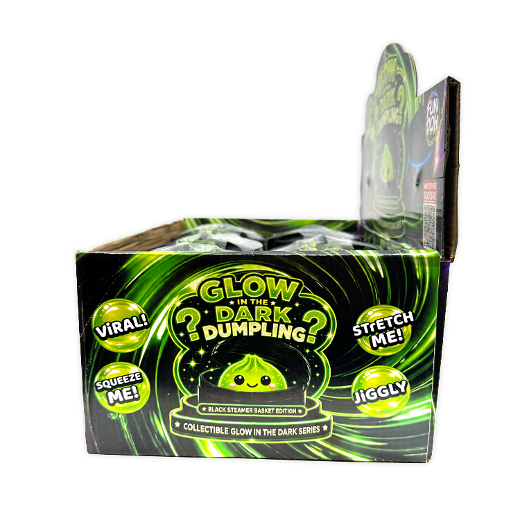 Fun Doh Glow In Dark Mystery Dumpling Squishy Black Basket: Wholesale Price