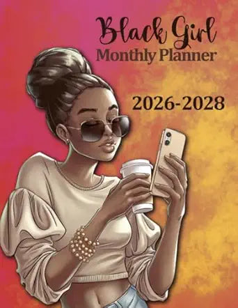Black Girl Monthly Planner 2026-2028