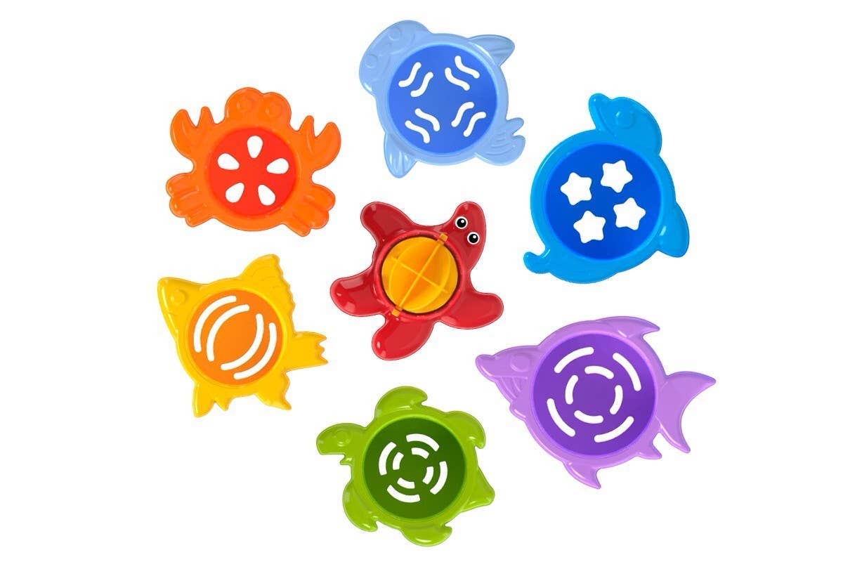 TECHNOK Stacking Cups (7 Pieces) - Sea Animal Shapes