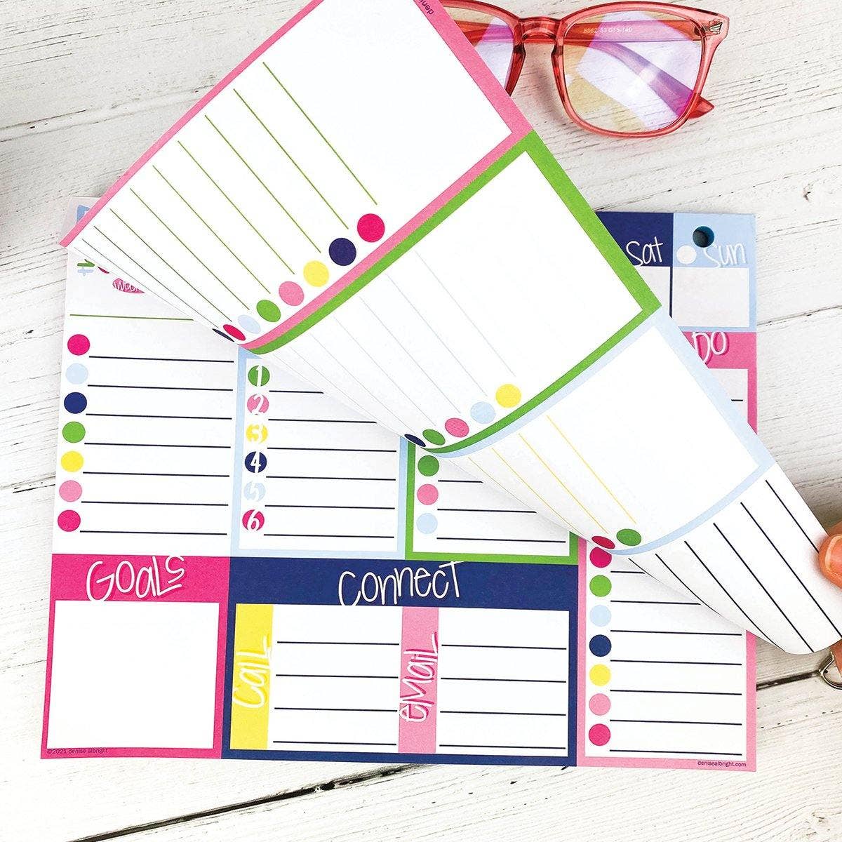 Peek at the Week® Weekly Planner Pad | Open Stock: All Bright & Cheery