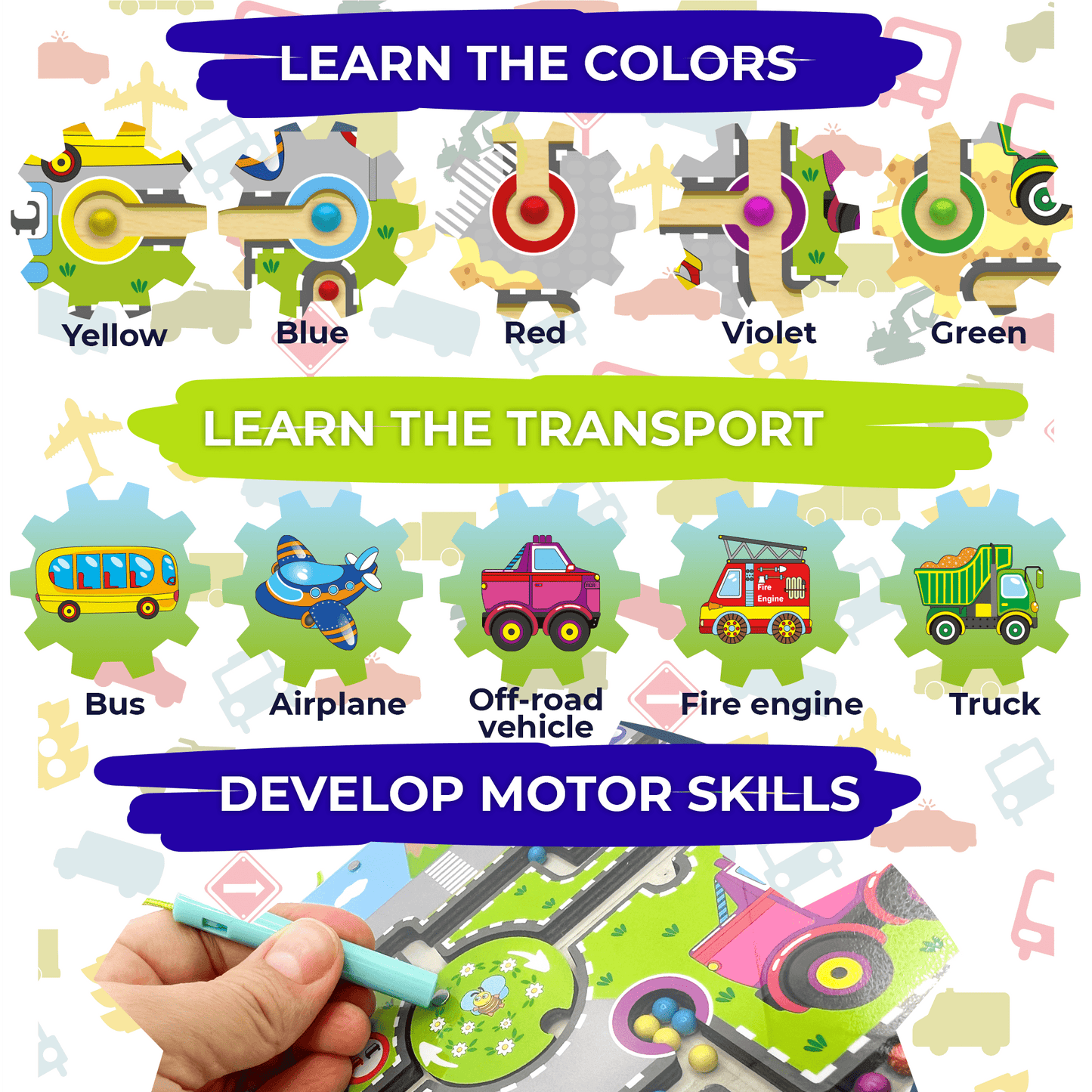 Learning Wood Maze Games for Kids Ages 1-3 | VER.2 Improved