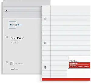 tru red  filler paper