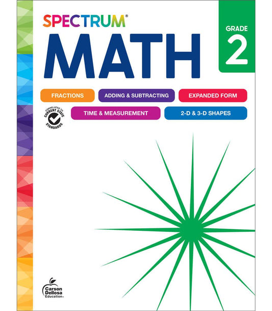 Spectrum Math Workbook, Gr 2 (2024 Edition)