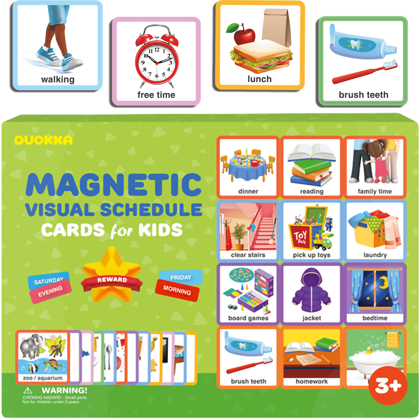 95 Behavior Chore Chart Cards for Kids | Magnetic Calendar L