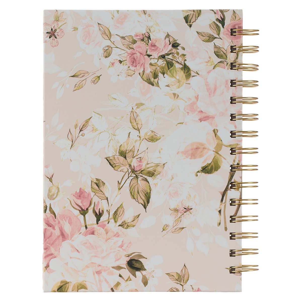 His Grace is Enough Blush Pink Floral Large Wirebound Journa
