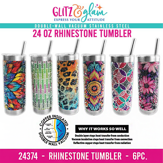 ROUGHNECK 24OZ RHINESTONE TUMBLER CUP