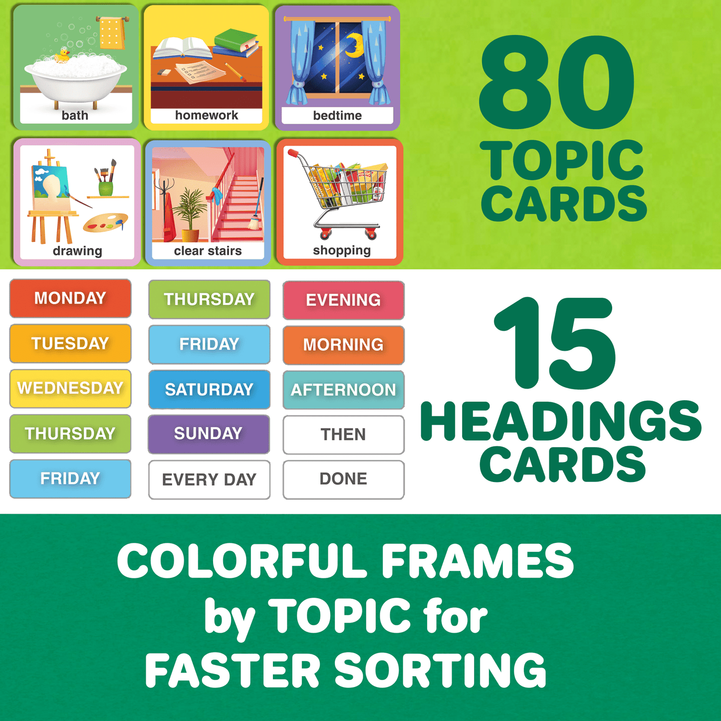95 Behavior Chore Chart Cards for Kids | Magnetic Calendar L