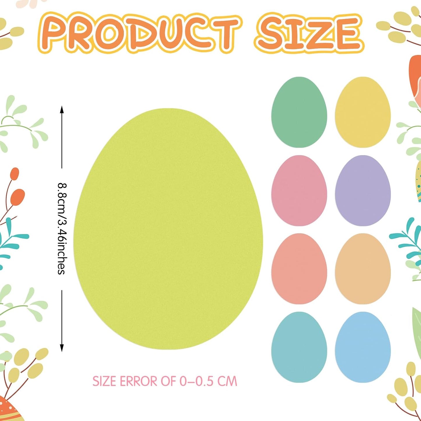 108 Piece Easter Egg Cutouts