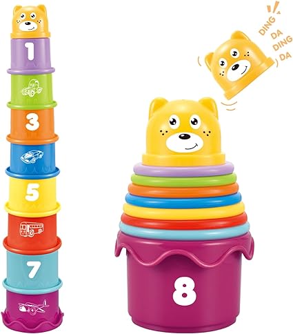 Cosaway Baby Stacking Nesting Cups Toys, Montessori Toys for Toddlers 6+ Months (618-85)