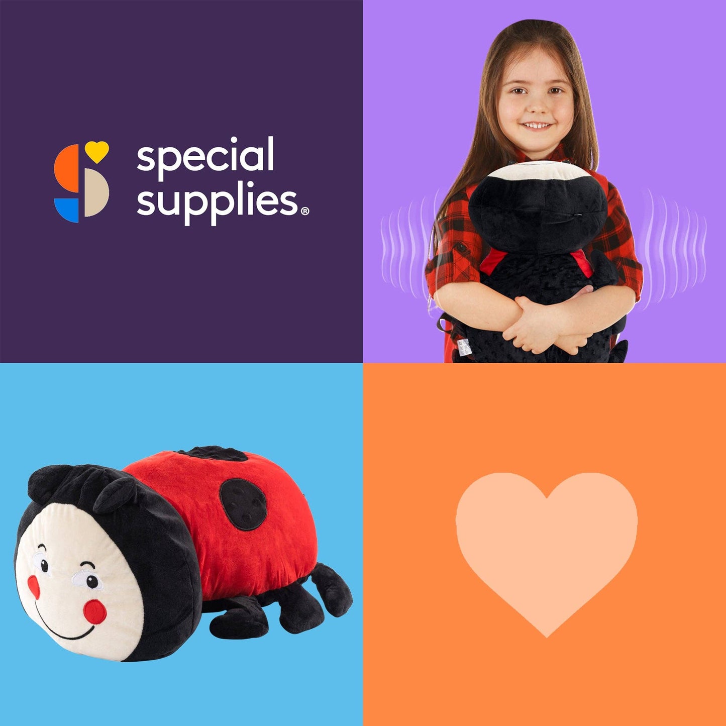 Ladybug Sensory Vibrating Pillow