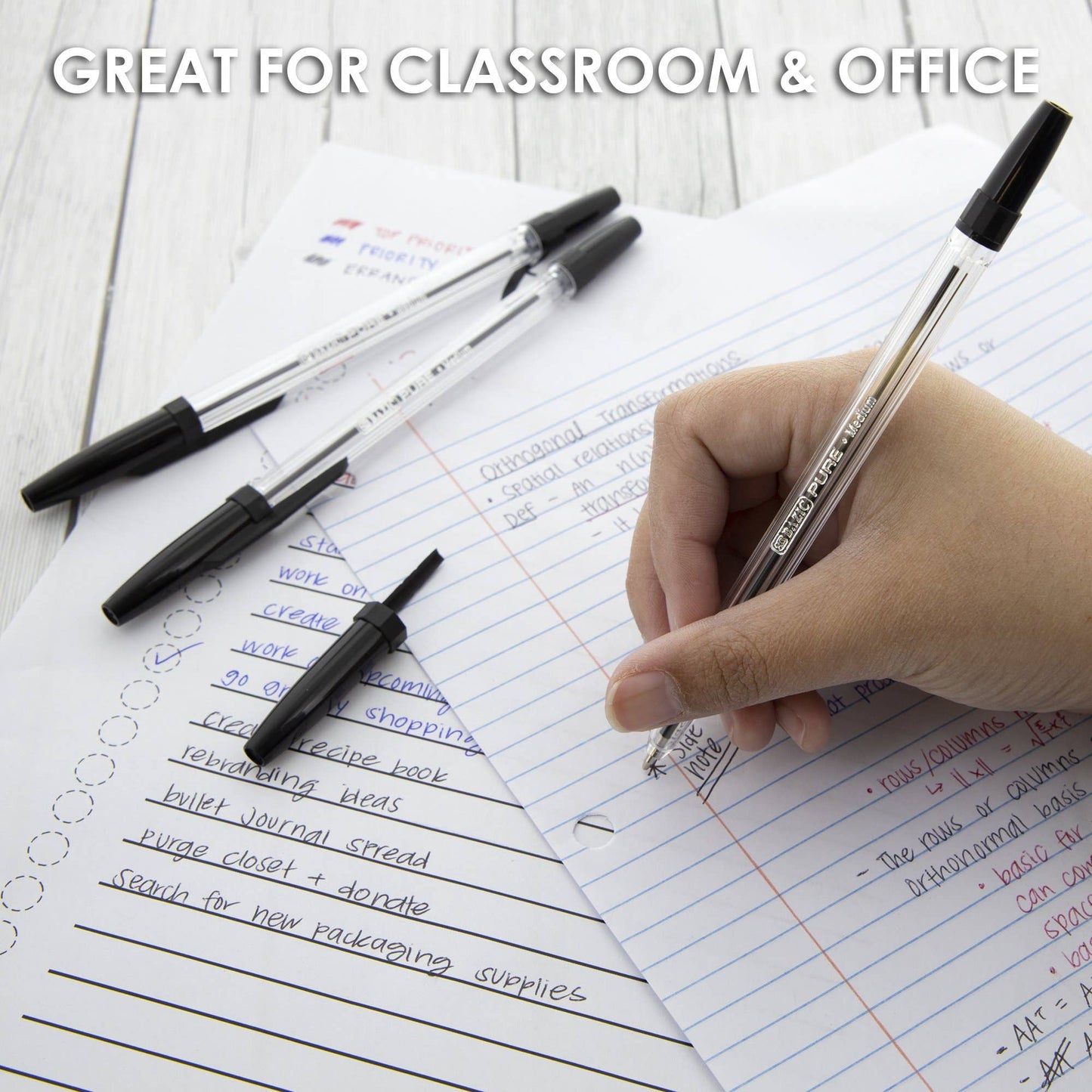 Pure Red Stick Pen - Pack of 12: Red