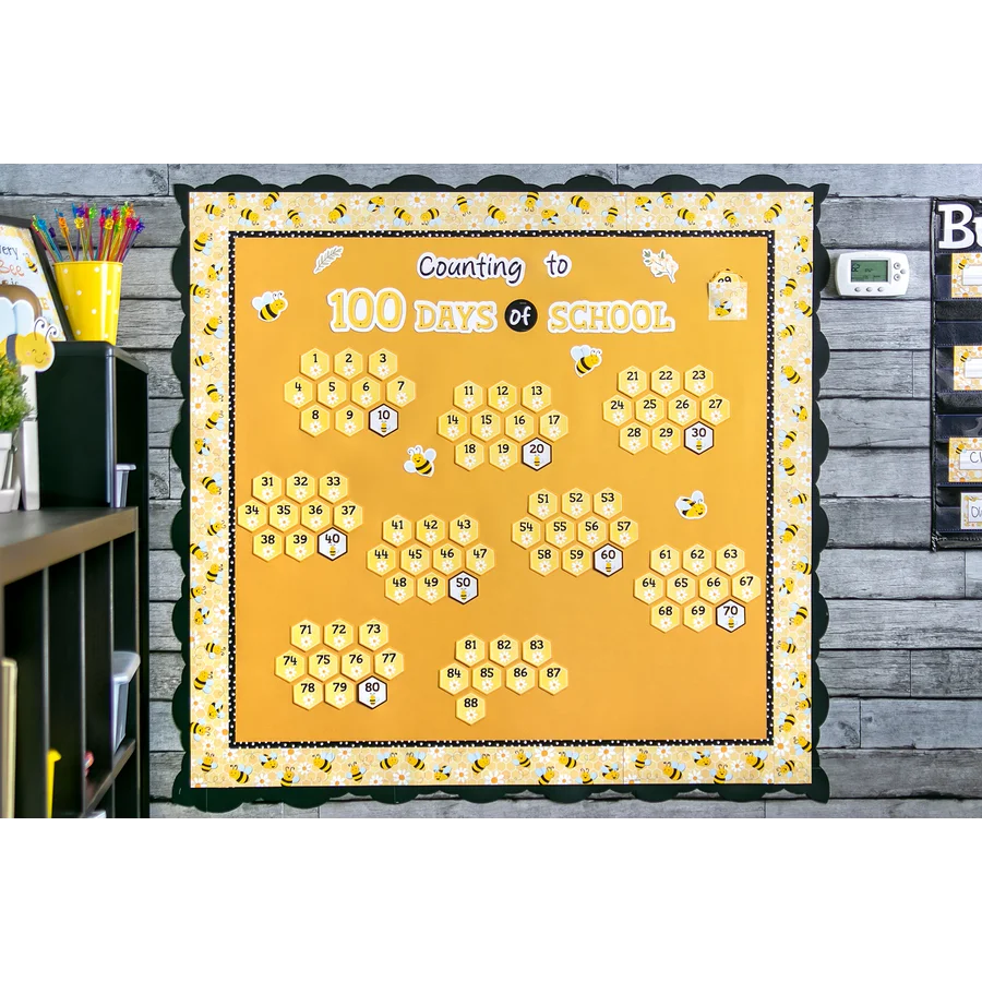Buzzing Bees Counting to 100 Days Mini Bulletin Board