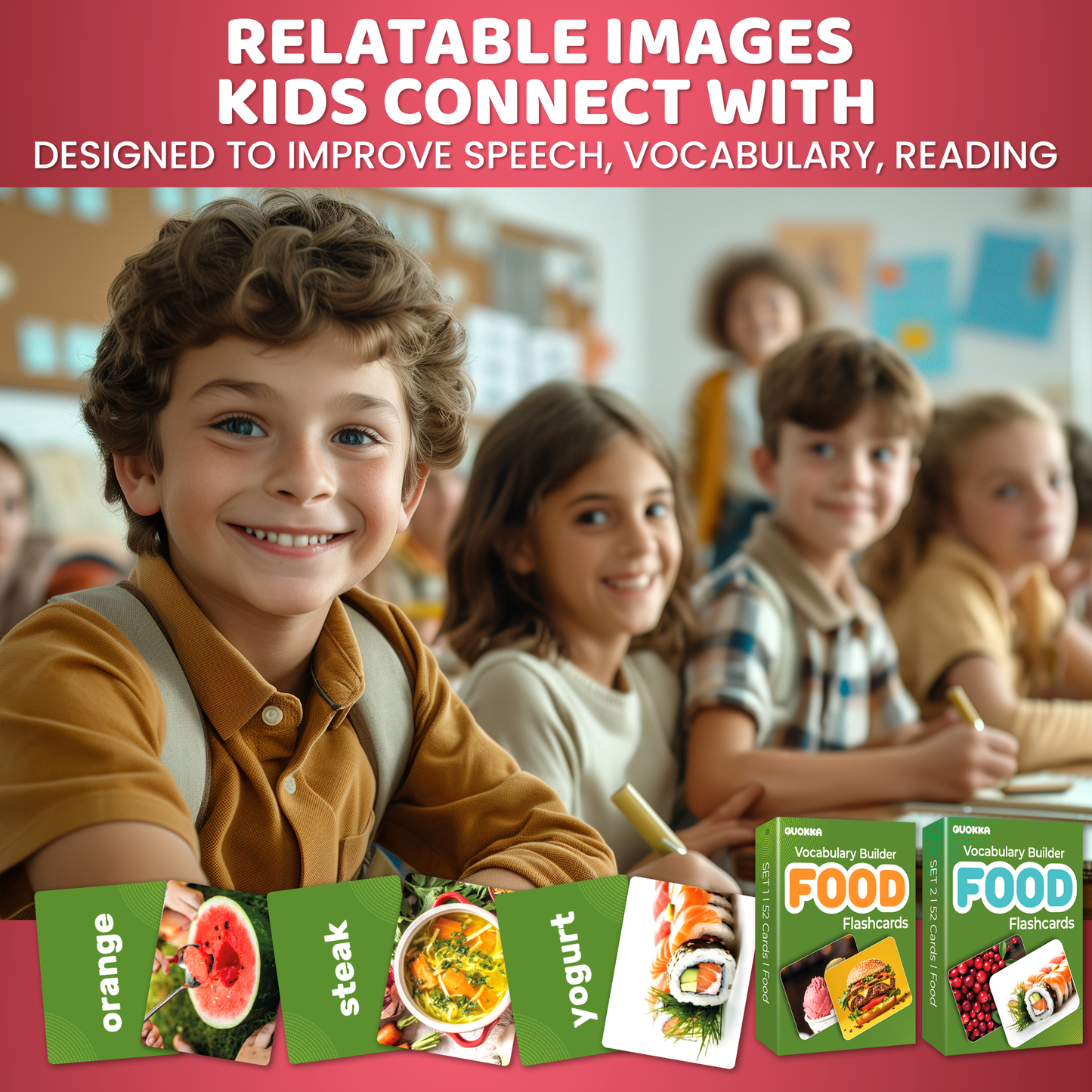 Flash Cards Ages 5+ for Speech Therapy | Food