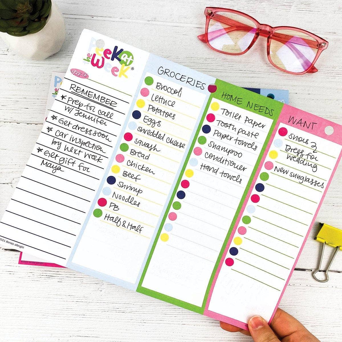 Peek at the Week® Weekly Planner Pad | Open Stock: All Bright & Cheery
