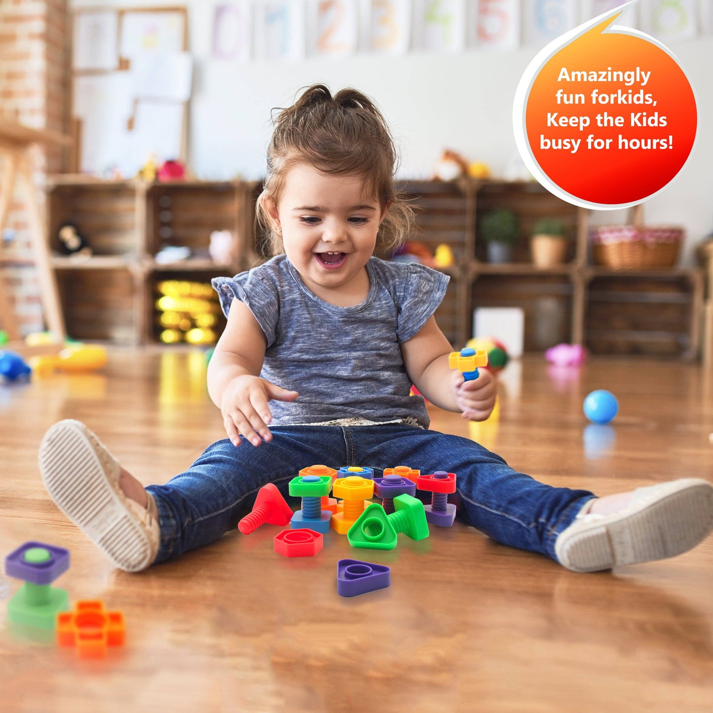 Fine Motor Nuts and Bolts Sensory Fidget Toys for Kids
