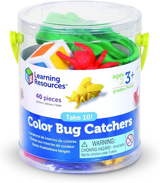 Learning Resources Take 10! Color Bug Catchers, Fine Motor Skills