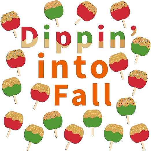 Fall Bulletin Board Decoration Set Caramel Apple