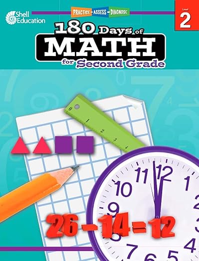 Shell Education 180 Days of Math for Second Grade