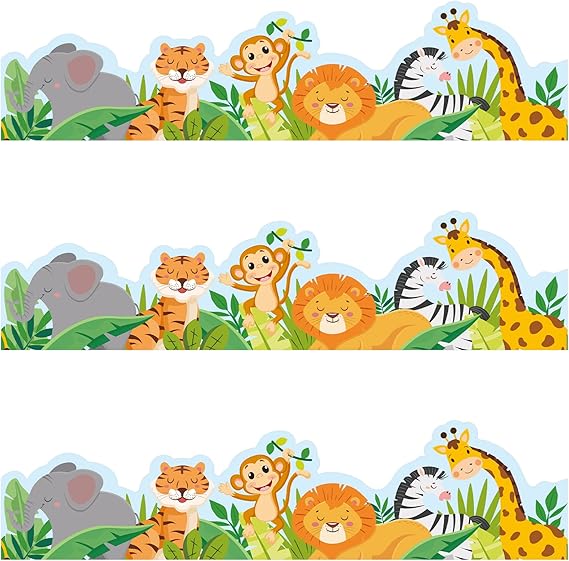 Jungle Animals Bulletin Board Borders for Back to School
